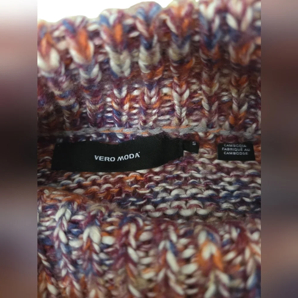 Vero Moda Multicolor Marled Turtleneck Sweater - Women Size S